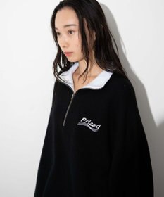 WEGO 【ユニセックス着用ITEM】ワンポイントハーフジッププルオーバー