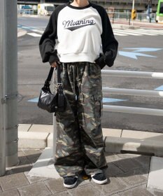 WEGO チームロゴラグランショートスウェット