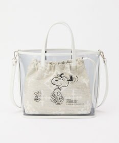 russet 【PEANUTS×russetコラボ第三弾】クリアトート×巾着セットバッグ(CE-1592)