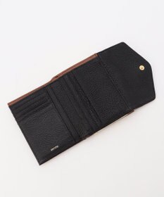 UNBILLION ペルケ perche トリミング配色外ガマ二つ折り財布