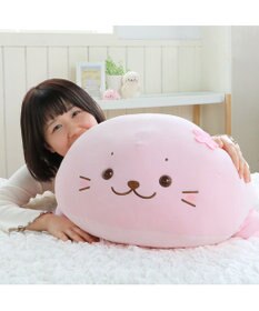 Mother garden しろたん 桜色 ふわもち 抱き枕 ぬいぐるみ 大 85cm