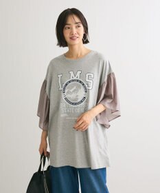 Green Parks ドッキングフレアスリーブロゴチュニック