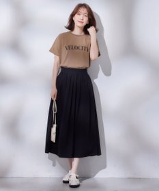 ANY 【ウエストゴム】タフタフレアスカート