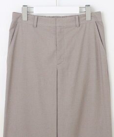 J.PRESS LADIES L 【洗える】麻ポリエステルストレッチ ワイド パンツ
