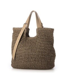 UNBILLION カシュカシュ cachecache / ベルトハンドルクロッシェトート カゴバッグ