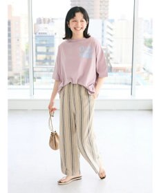 CRAFT STANDARD BOUTIQUE リネンレーヨンストライプイージーパンツ