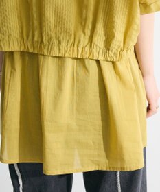 Green Parks Ｉ　ＳＥＴ２点　ギャザーシャツ＋布帛インナー