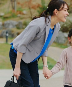 Tiaclasse 【吸水速乾・接触冷感・UVケア・防シワ・洗える】カチオンテーラードジャケット