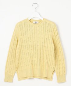 J.PRESS LADIES L 【洗える】GIZA MERCERIZE COTTON ケーブル ニット