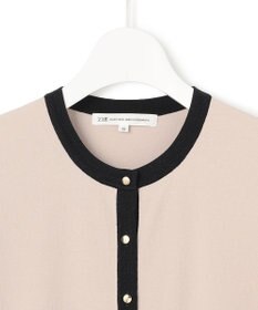 23区 S 【WEB&一部店舗限定/洗える】レーヨンポリエステルストレッチ 半袖 カーディガン