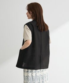 Green Parks メッシュフレンチスリーブジレ