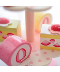 Mother garden マザーガーデン 木のおままごと  《野いちご ティーパーティーセット》プレミアムケーキセット