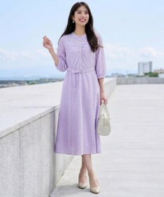 ANY SIS エンブロイダリー ワンピース ラベンダー