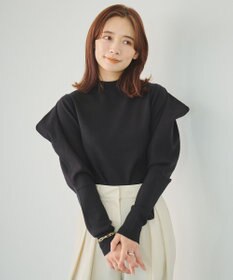 #Newans 【洗える】スクエアショルダーポイントニット