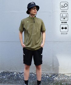 PW CIRCULUS 【UVカット / 吸水速乾 / 伸縮性抜群】【MEN】バックメッシュ切り替えモックT