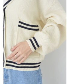 earth music&ecology セーラーニットカーディガン