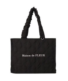 Maison de FLEUR ギャザーハンドルリボンキルティングトート