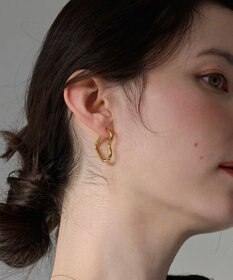 Phoebe 【金属アレルギー対応】グロウハートフープワンタッチピアス　ゴールド/ステンレス