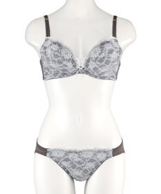 San-ai Resort（三愛水着楽園） 【northerly bra フィットシリーズ 脇胸すっきり】アミアゲレースアップ ブラジャー＆ショーツSet B～Fカップ