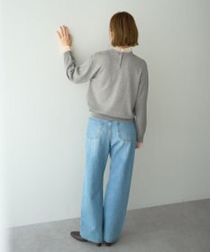 YECCA VECCA 2wayフリルクルーネックニット