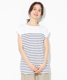 ANY 【接触冷感・UVケア】TCオーガビッツボーダー Tシャツ