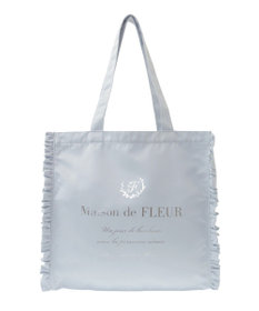 Maison de FLEUR サテンフリルスクエアトートバッグ