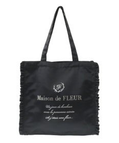 Maison de FLEUR サテンフリルスクエアトートバッグ