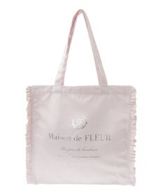 Maison de FLEUR サテンフリルスクエアトートバッグ