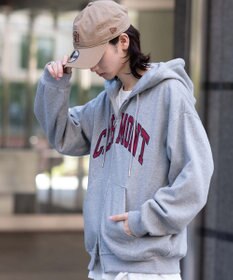 WEGO 【25年秋冬新作/ユニセックス着用ITEM/SMLサイズ展開】グラフィックロゴダブルZIPパーカー