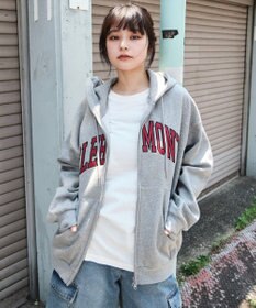 WEGO 【25年秋冬新作/ユニセックス着用ITEM/SMLサイズ展開】グラフィックロゴダブルZIPパーカー