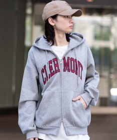 WEGO 【25年秋冬新作/ユニセックス着用ITEM/SMLサイズ展開】グラフィックロゴダブルZIPパーカー