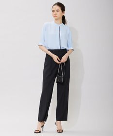 ICB L 【接触冷感・速乾・洗える】T.R.Liプレーンウィーブ ストレートパンツ