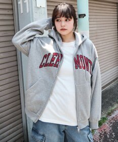 WEGO 【25年秋冬新作/ユニセックス着用ITEM/SMLサイズ展開】グラフィックロゴダブルZIPパーカー