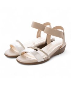 ing <Pitti>【WEB限定】ラインストーンウエッジサンダル