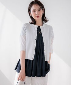 組曲 【先行予約】シアーニット5分袖 カーディガン