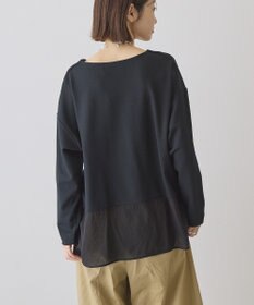 AMERICAN HOLIC Vネック裾異素材ポンチプルオーバー