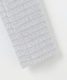 ANY SIS L ノーカラーフリンジツイード ジャケット