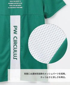PW CIRCULUS 【吸水速乾 / UV遮蔽率96.3% UVカット / ストレッチ】【WOMEN】メッシュコンビモックネックT ゴルフウェア レディース