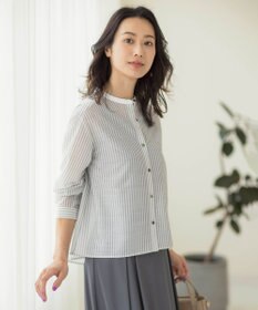 J.PRESS LADIES L シアーピンストライプ カットソー