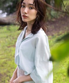 組曲 【洗える】ナチュラルローンスキッパー ブラウス