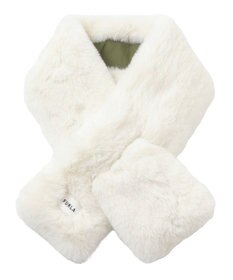 MOONBAT FURLA 【リバーシブル】フェイクファー×ダウンマフラー トリミング リバーシブル