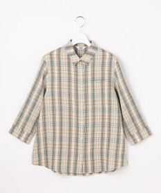 J.PRESS LADIES S 【一枚で着映え】リネンVisマドラス チェック シャツ ブラウス