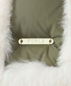 MOONBAT FURLA 【リバーシブル】フェイクファー×ダウンマフラー トリミング リバーシブル
