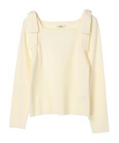 earth music&ecology 肩リボンニットプルオーバー