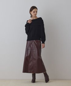 GRACE CONTINENTAL ウールオフショルニットトップ