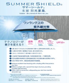 J.PRESS MEN 【遮光率100％ / UVカット率100％ / 体感マイナス4℃ / 晴雨兼用】東レ サマーシールド 折りたたみ傘_61㎝
