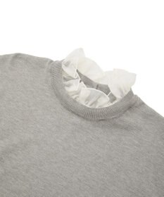 YECCA VECCA 2wayフリルクルーネックニット