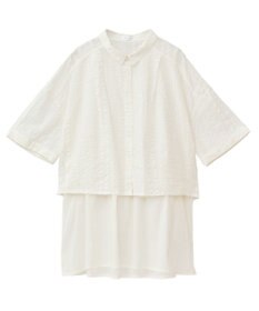 Green Parks Ｉ　ＳＥＴ２点　ギャザーシャツ＋布帛インナー