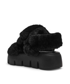 STEVE MADDEN BONKERS-F ファー厚底サンダル