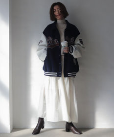 WEGO 【25年秋冬新作/ユニセックス着用ITEM/SMLサイズ展開】メルトンワッペンスタジャン